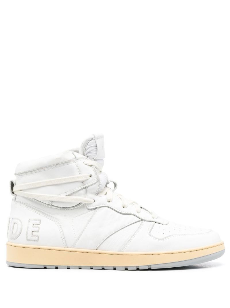 White Rhecess Leather Sneakers