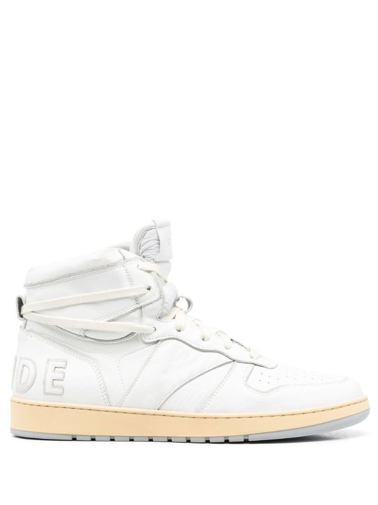 White Rhecess Leather Sneakers
