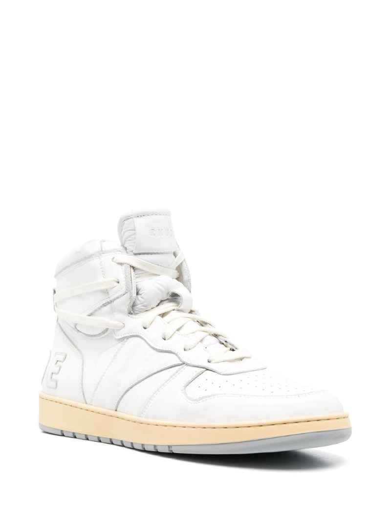 White Rhecess Leather Sneakers