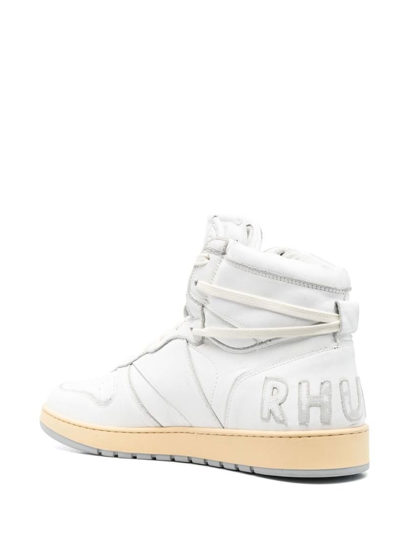 White Rhecess Leather Sneakers