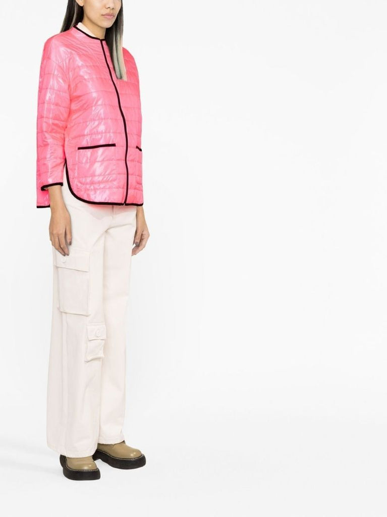 Beige Reversible Zip-up Hooded Jacket