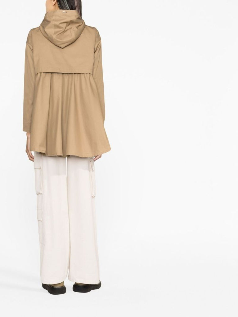 Beige Reversible Zip-up Hooded Jacket