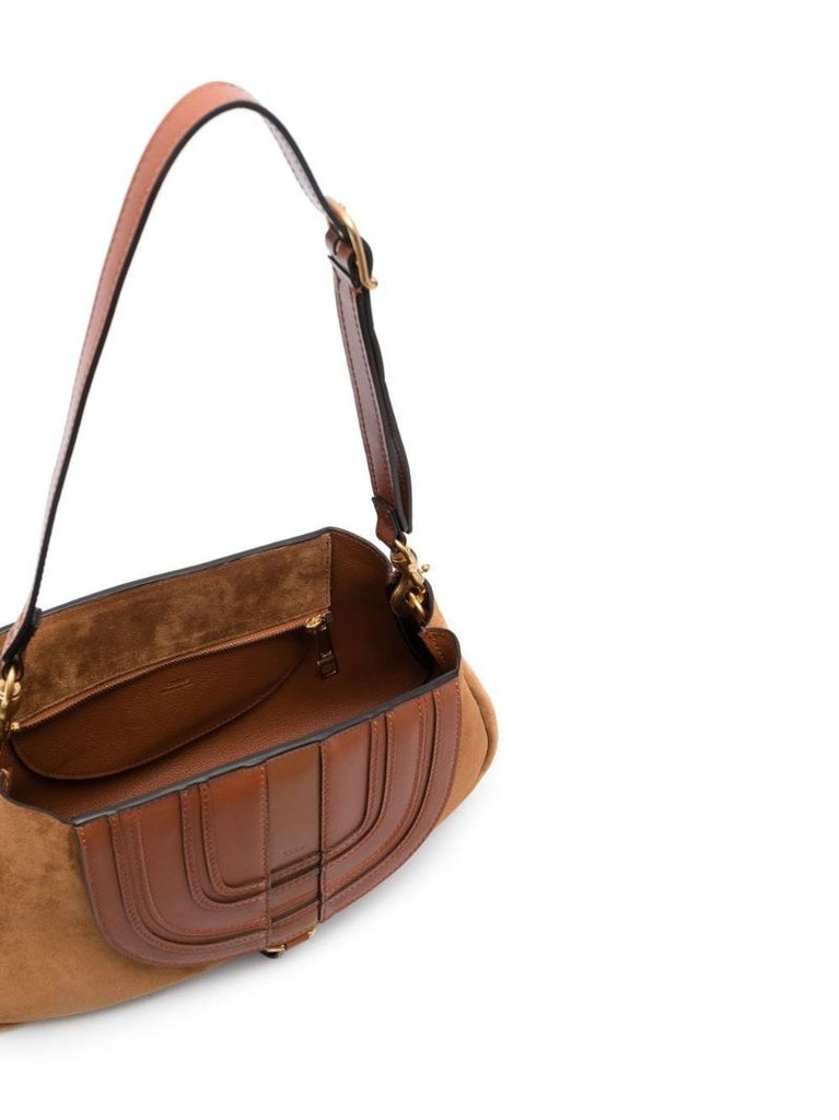 Brown Marcie Suede Shoulder Bag