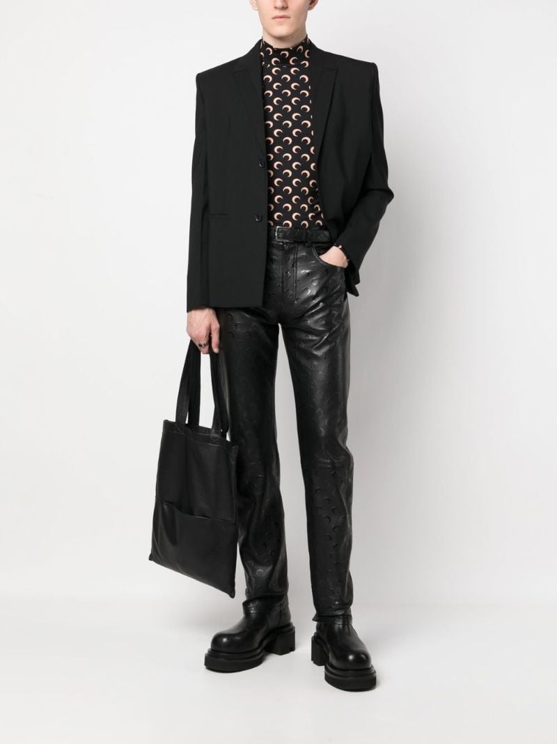 Black Crescent Moon Print Top