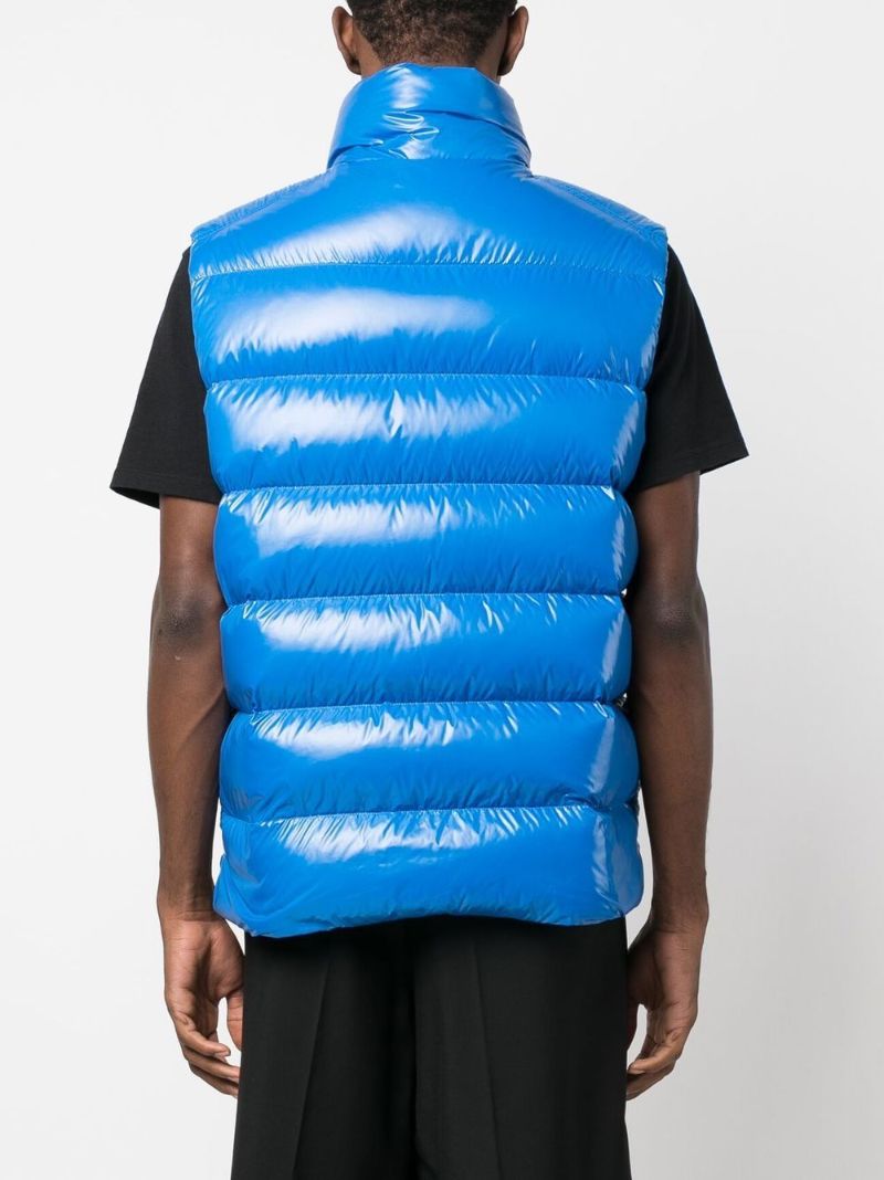 Blue Logo Patch Padded Gilet