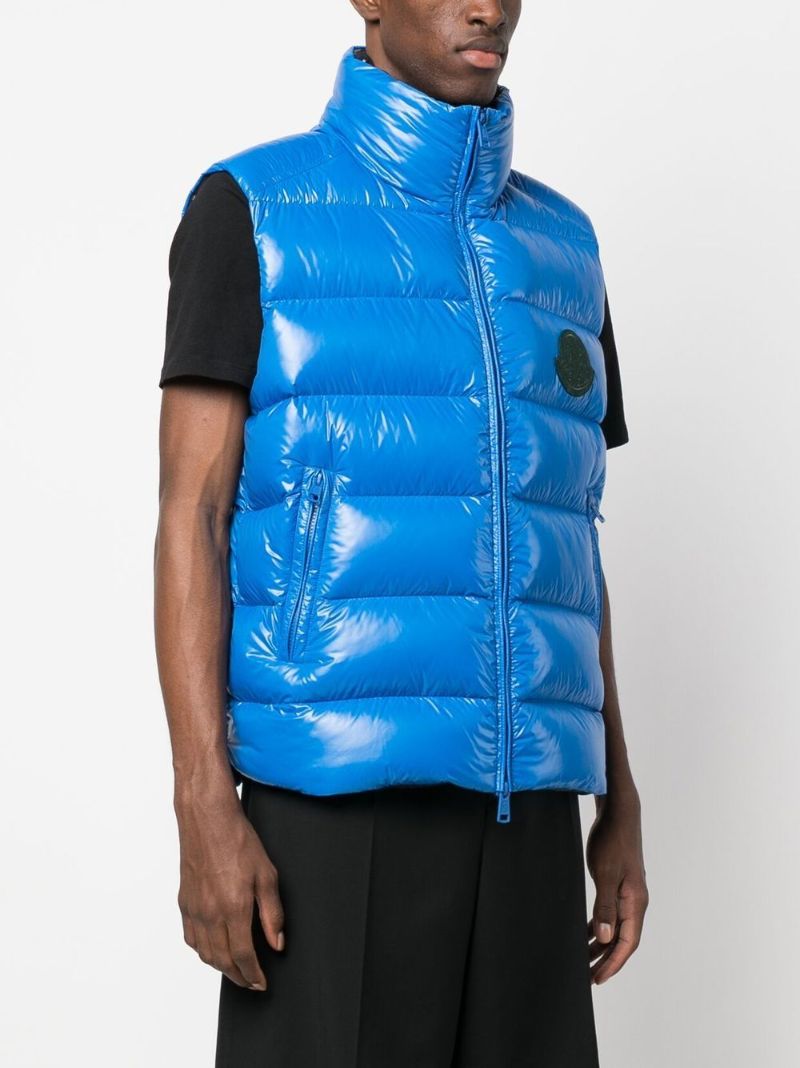 Blue Logo Patch Padded Gilet