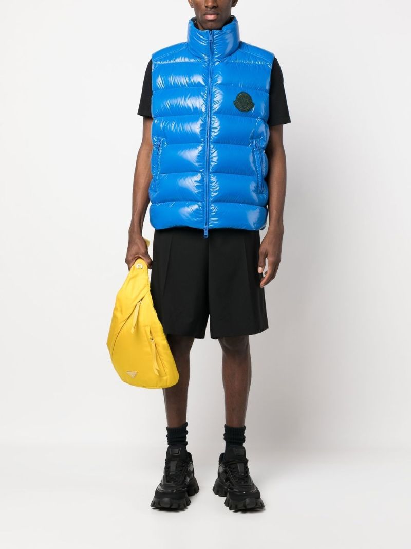 Blue Logo Patch Padded Gilet