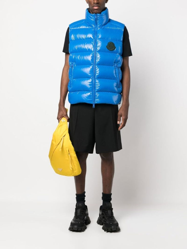 Blue Logo Patch Padded Gilet