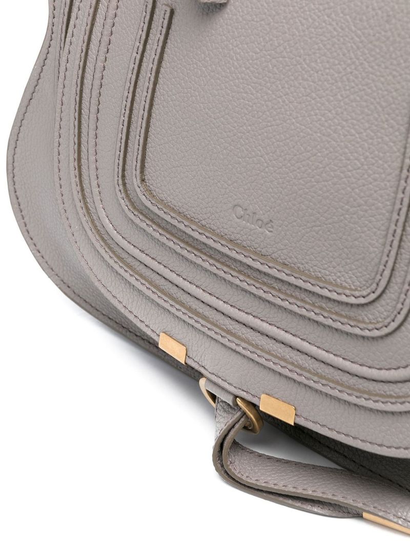 Grey Marcie Small Leather Tote Bag