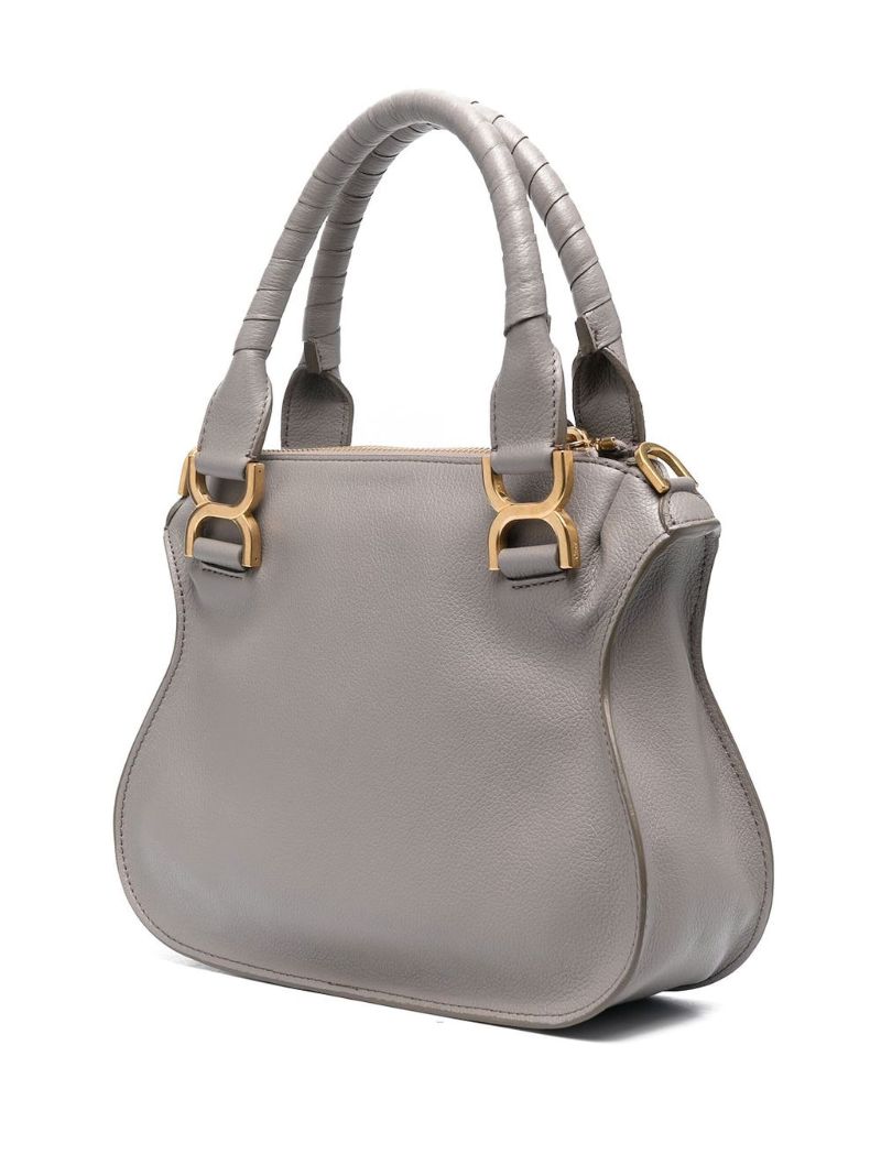 Grey Marcie Small Leather Tote Bag