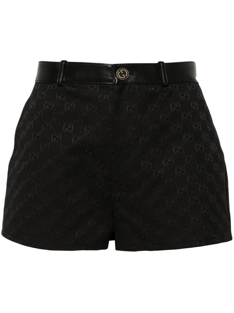 Black Monogram Canvas Mini Shorts