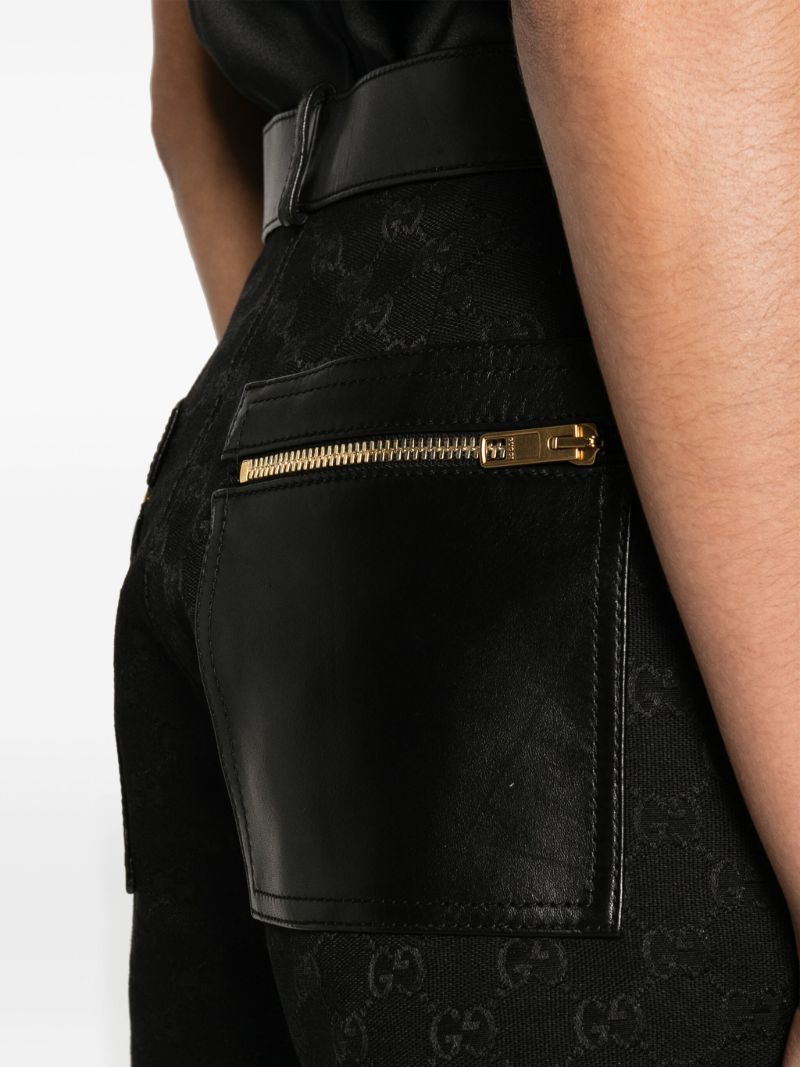 Black Monogram Canvas Mini Shorts