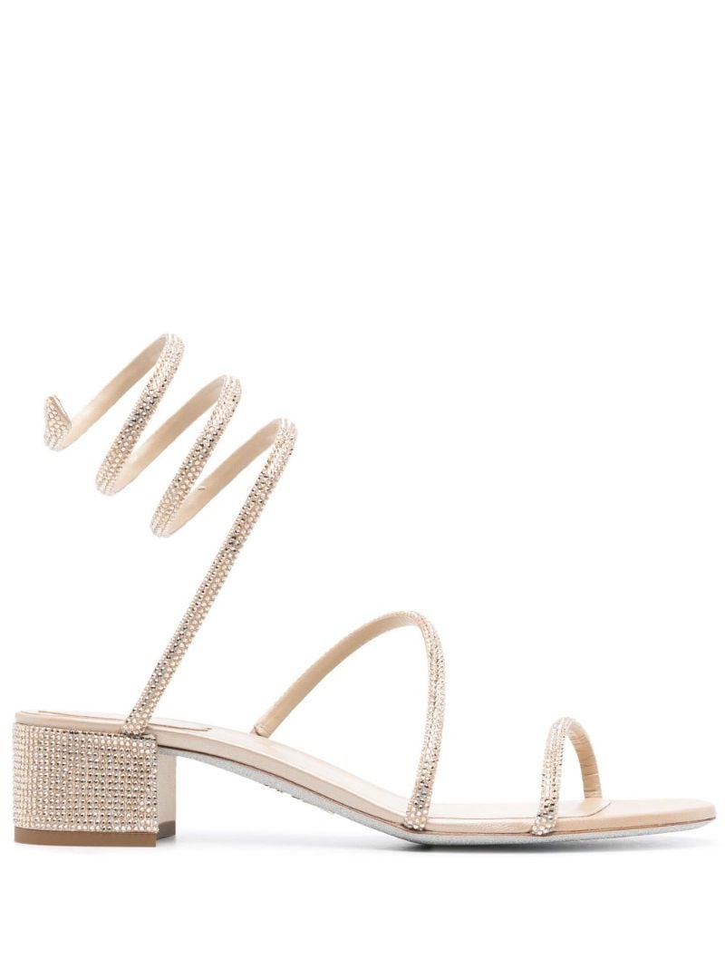 Gold 35 Crystal-embellished Sandals