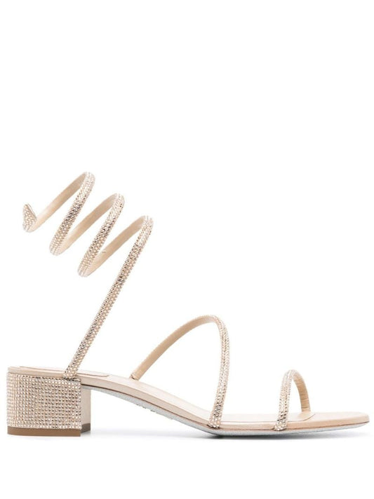 Gold 35 Crystal-embellished Sandals