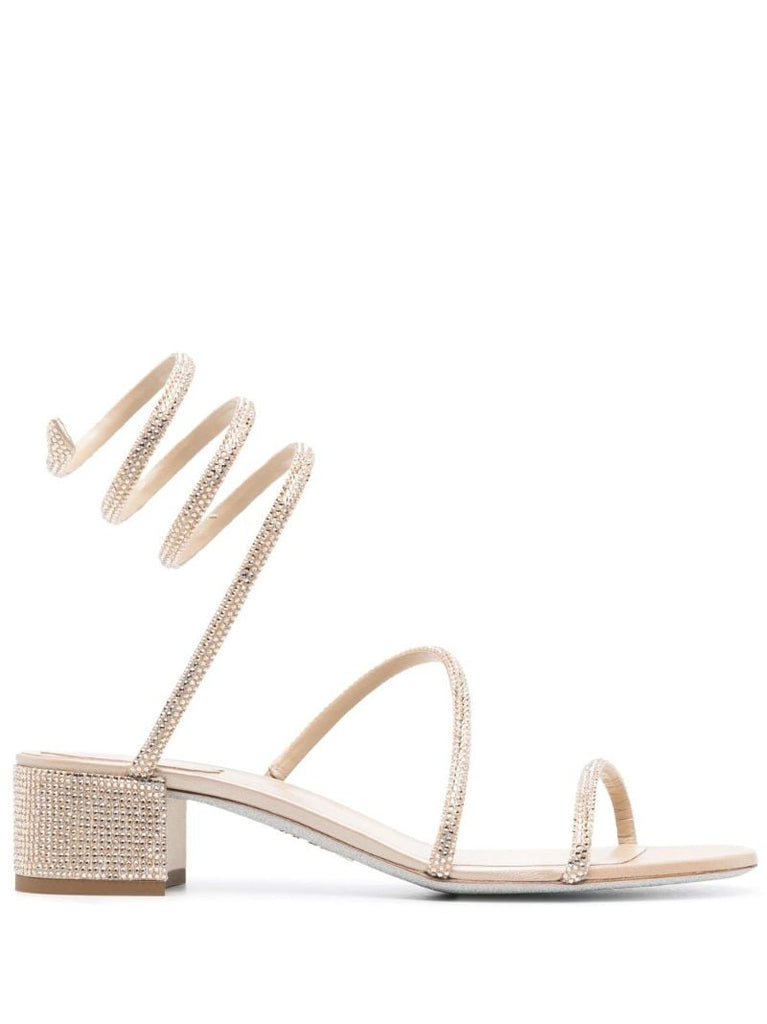 Gold 35 Crystal-embellished Sandals