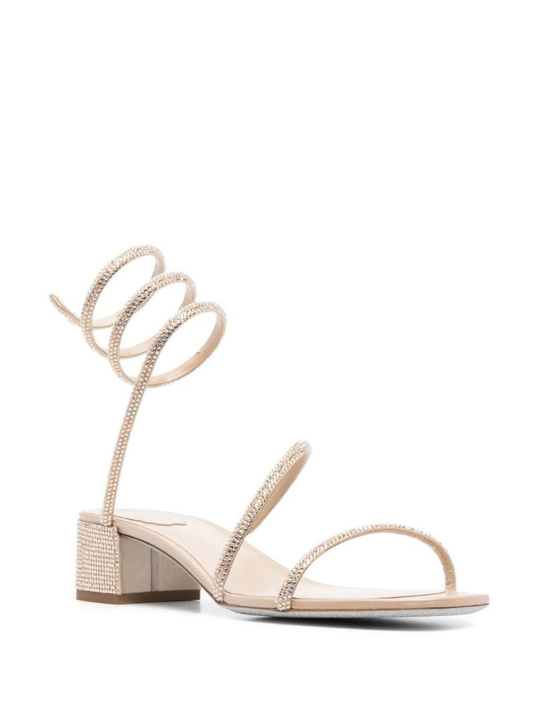 Gold 35 Crystal-embellished Sandals