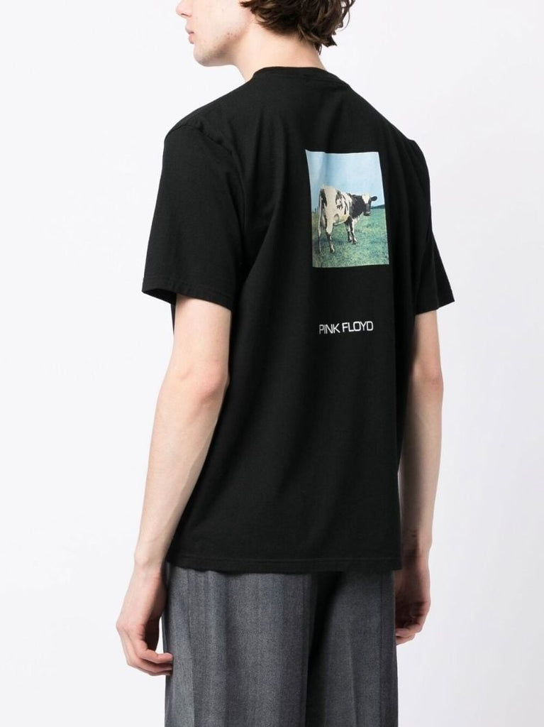 Black Cotton Photograph Print T-shirt