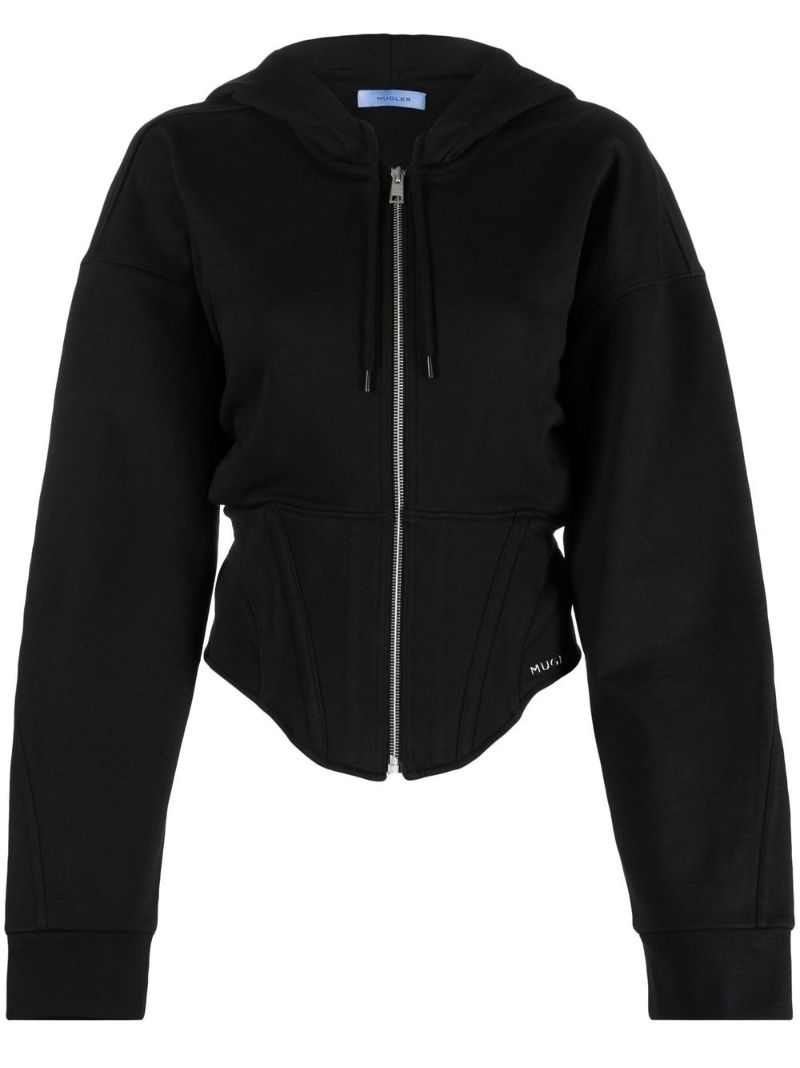 Black Corset-style Hoodie