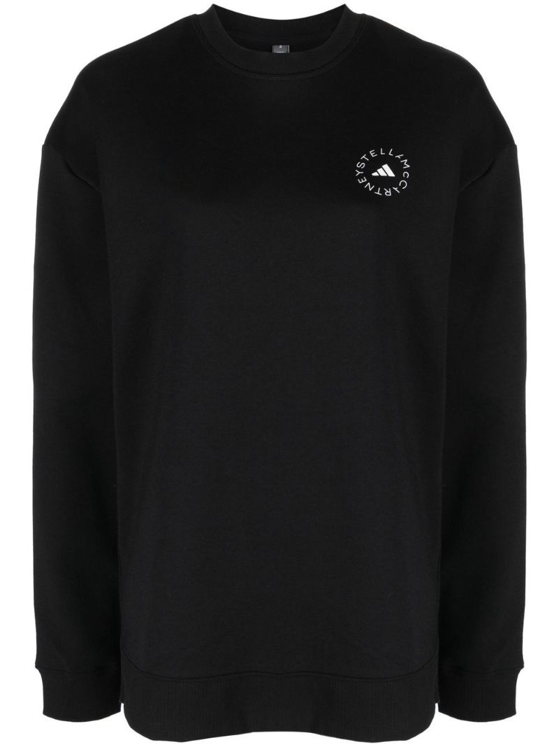 Black Logo Crew Neck Sweatshirt