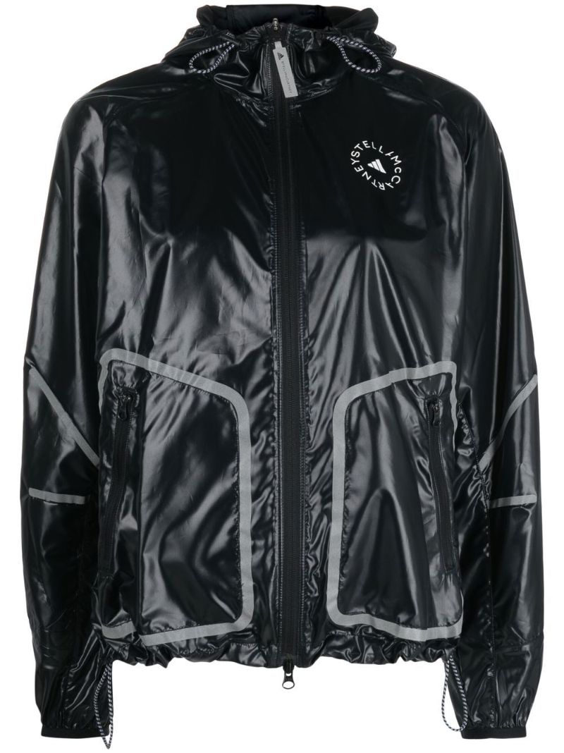 Black Zip Up Hooded Jacket