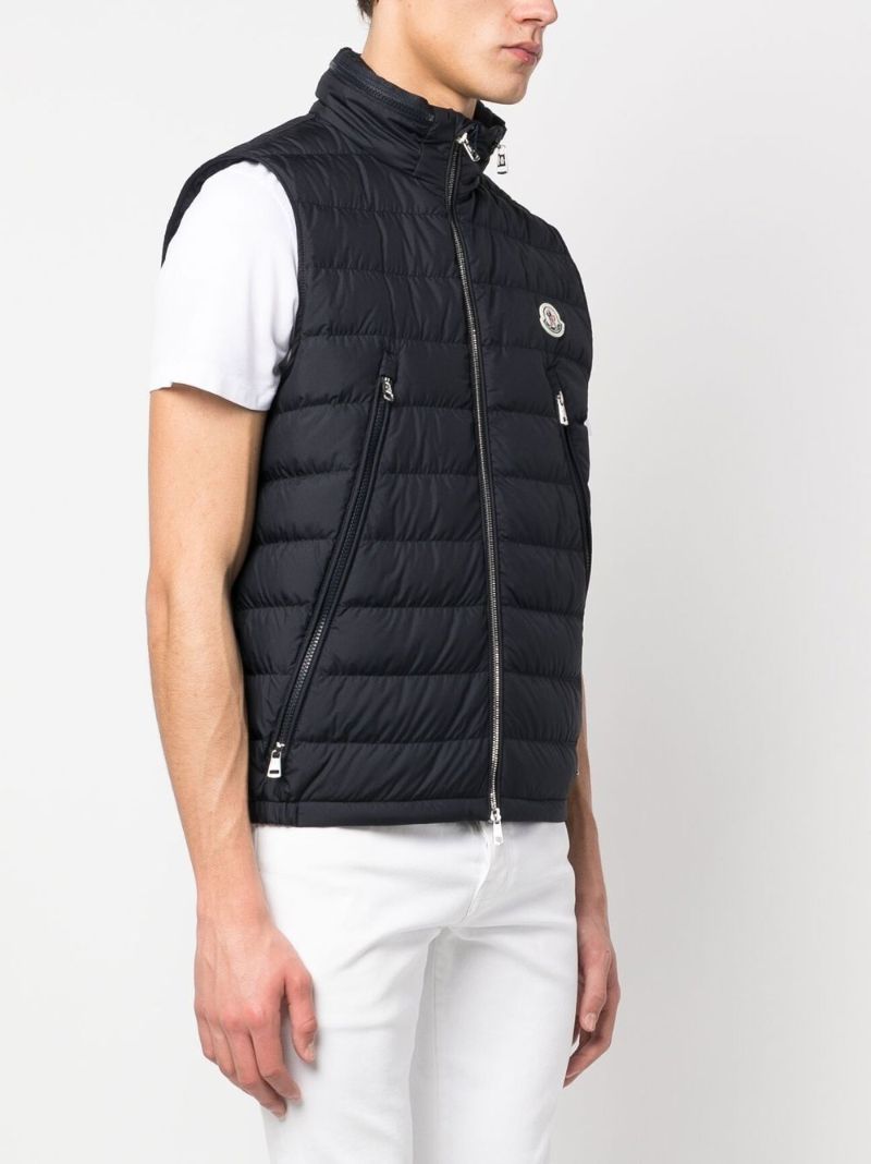 Blue Logo Patch Padded Vest