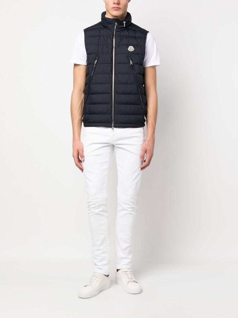 Blue Logo Patch Padded Vest