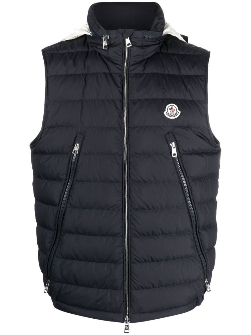 Blue Logo Patch Padded Vest