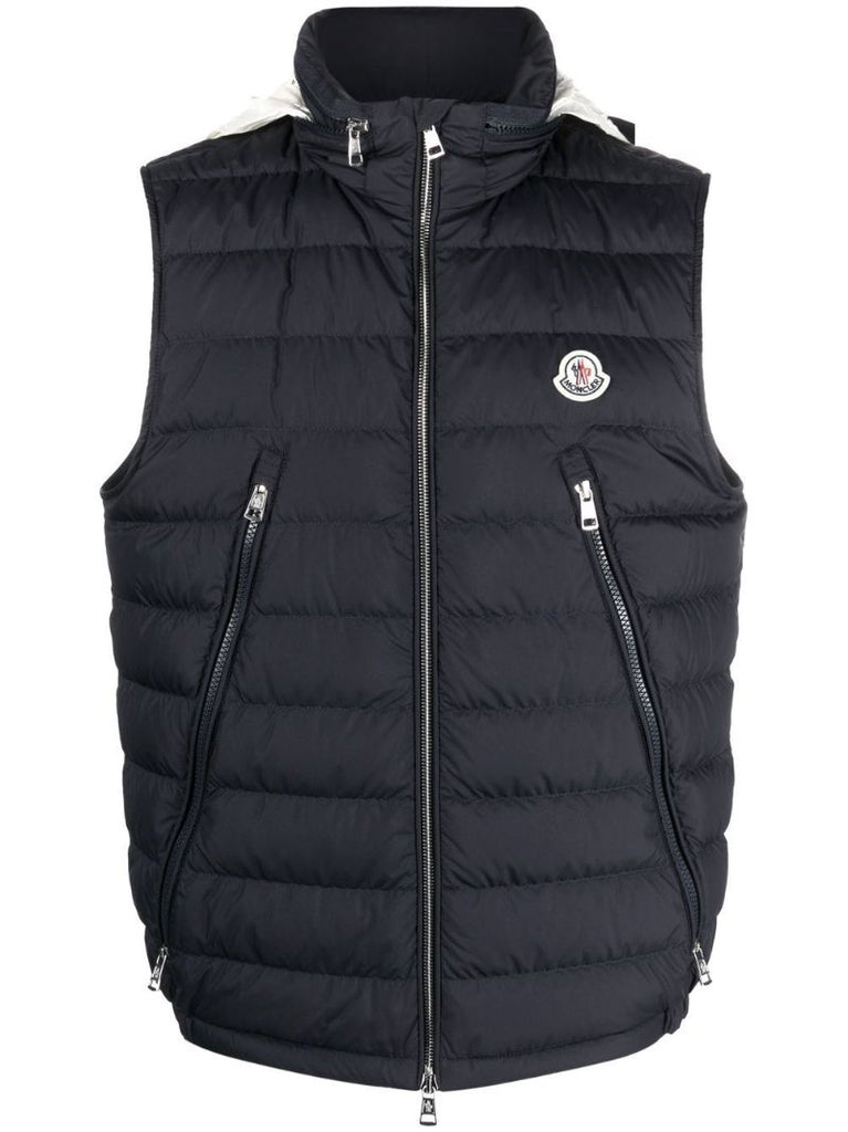Blue Logo Patch Padded Vest