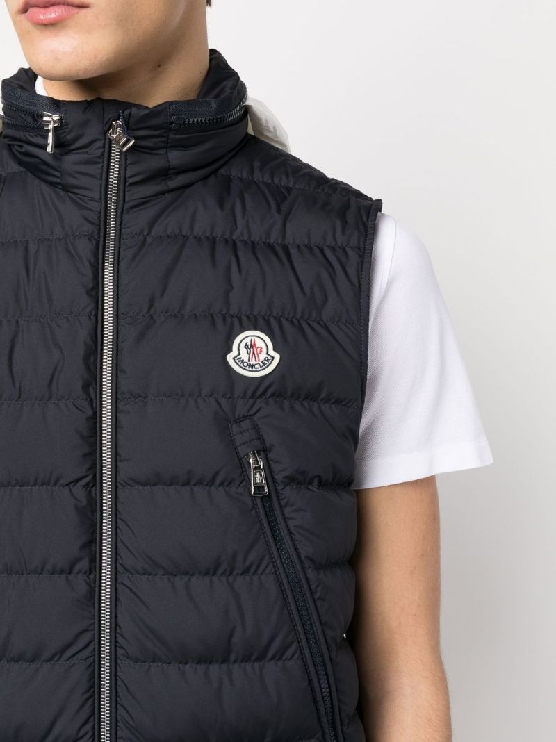 Blue Logo Patch Padded Vest