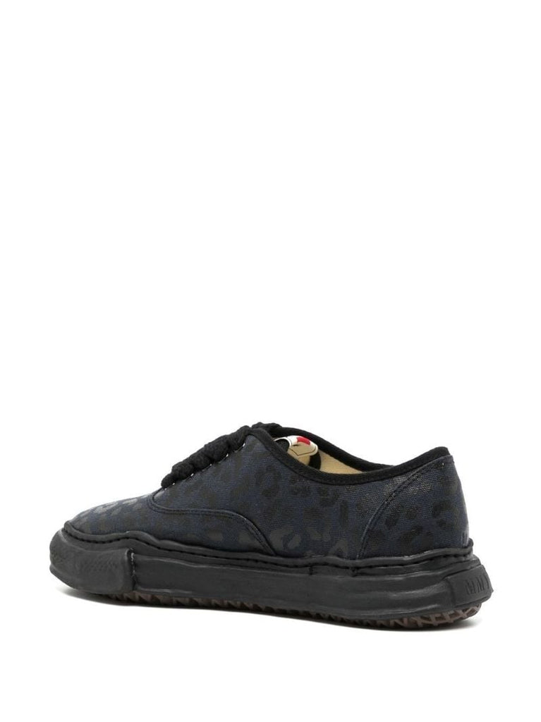 Black Baker Leopard Print Low-top Sneakers