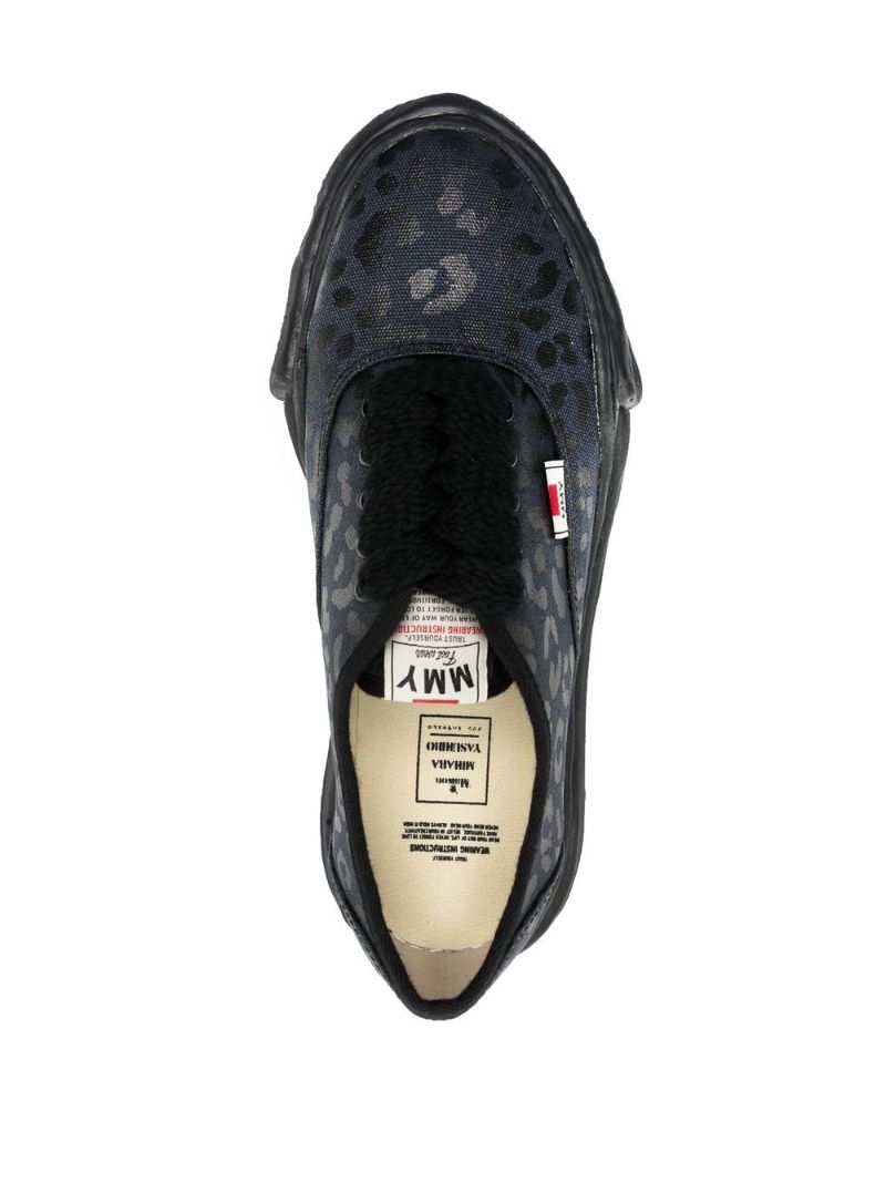 Black Baker Leopard Print Low-top Sneakers