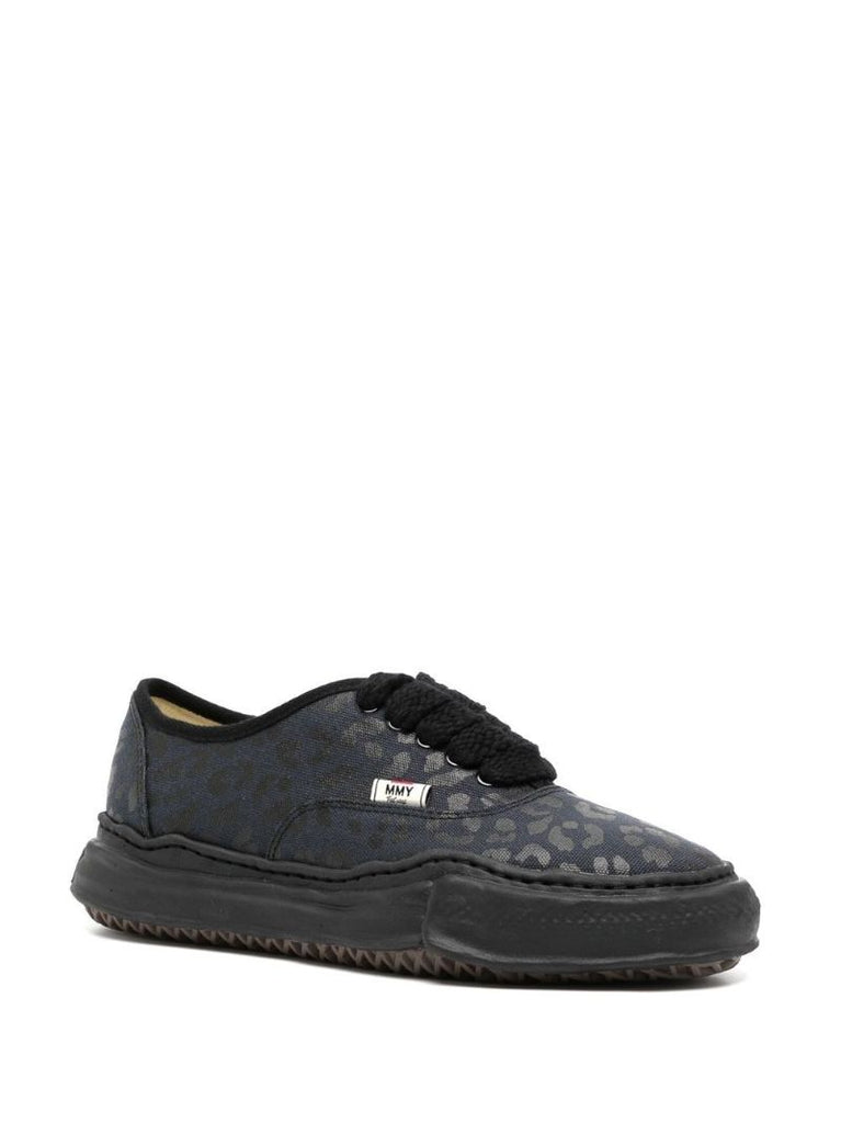 Black Baker Leopard Print Low-top Sneakers
