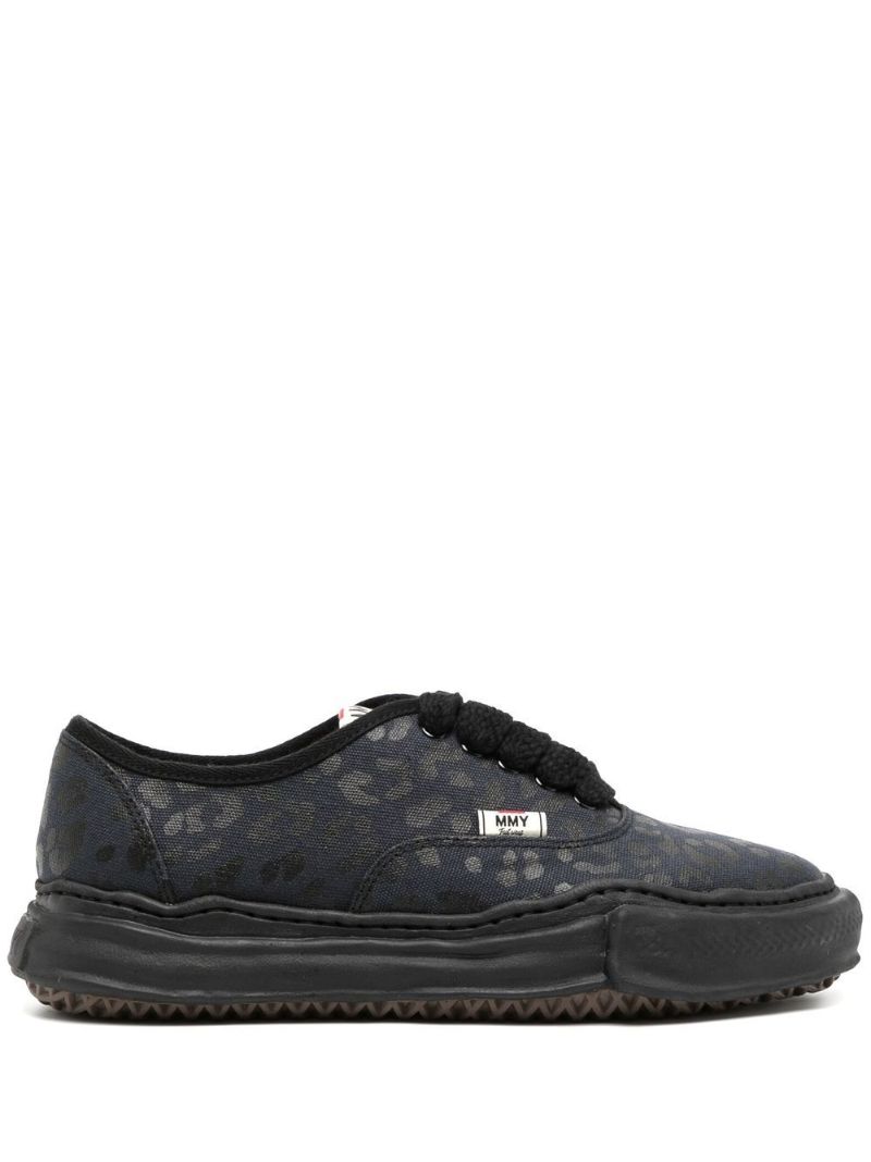 Black Baker Leopard Print Low-top Sneakers