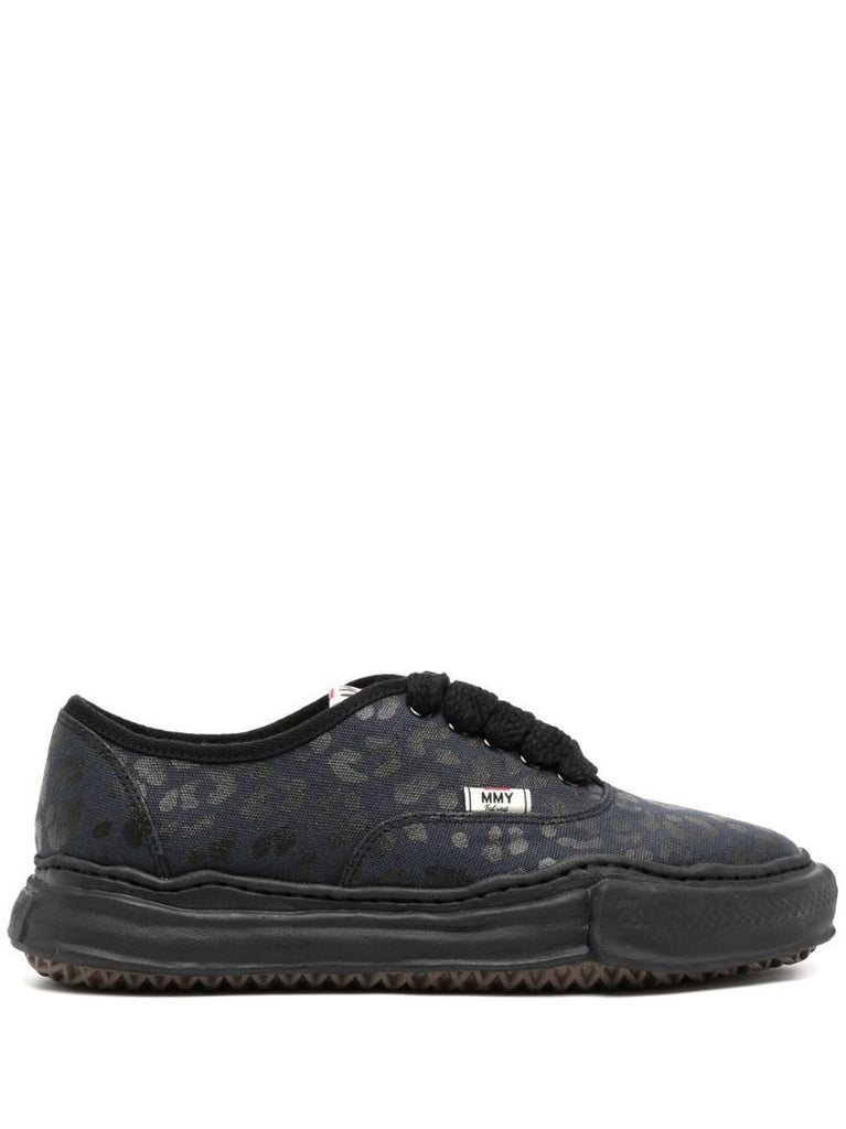 Black Baker Leopard Print Low-top Sneakers