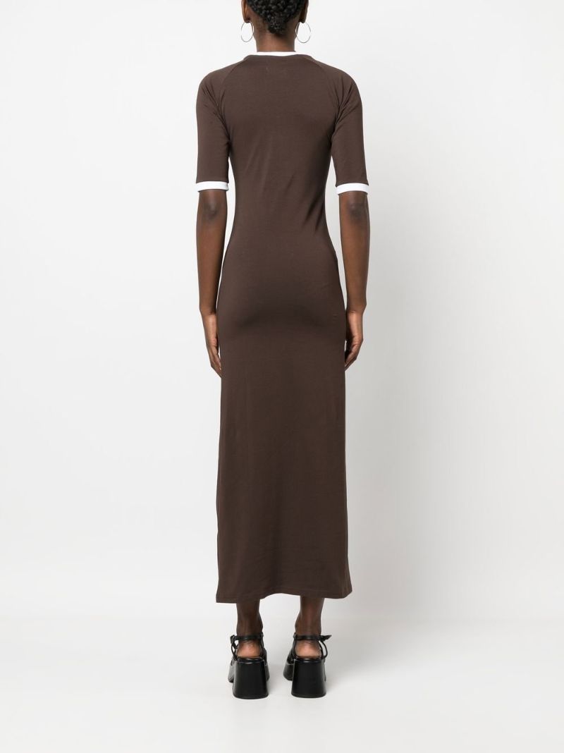 Brown Graphic-print T-shirt Dress