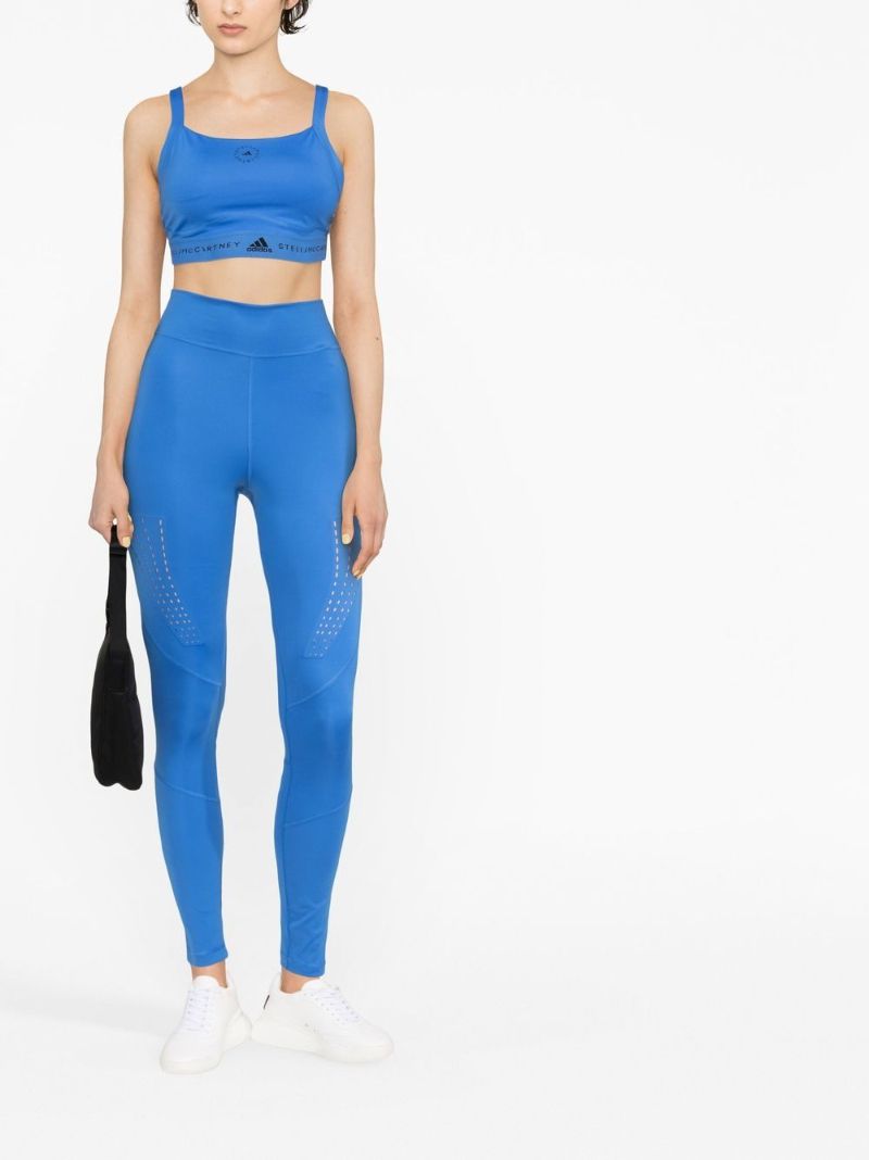 Blue Truepurpose Logo Sports Bra