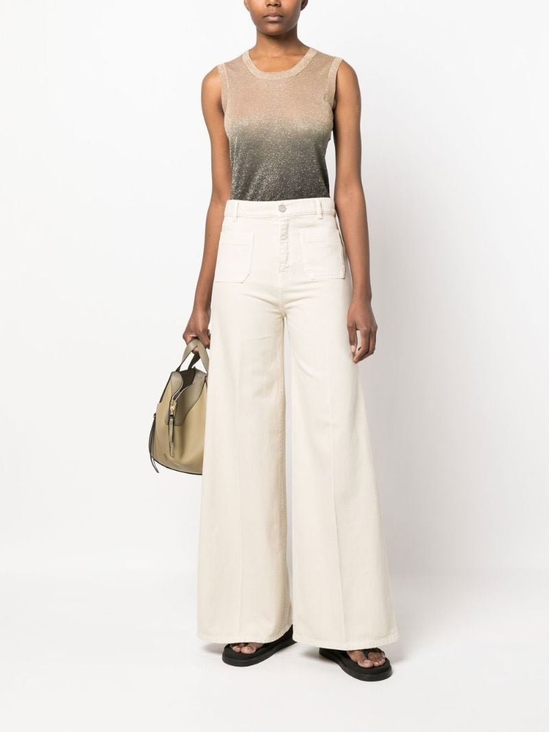 Neutral Wide-leg Denim Jeans