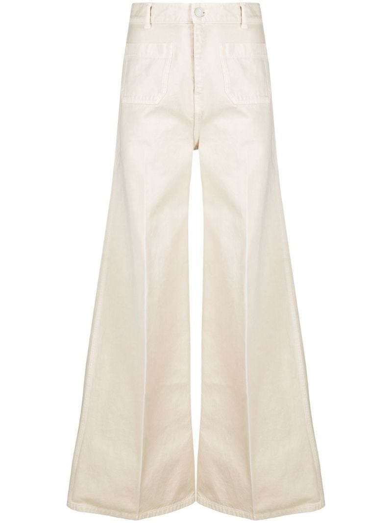 Neutral Wide-leg Denim Jeans