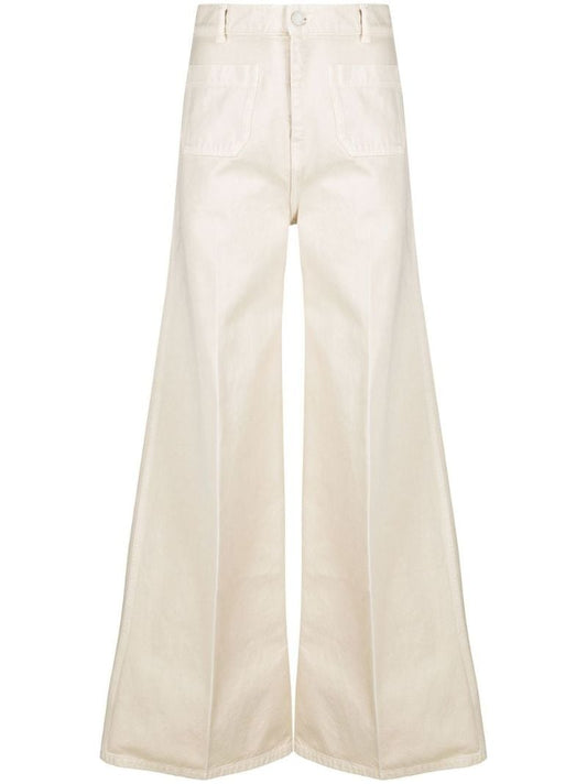 Neutral Wide-leg Denim Jeans