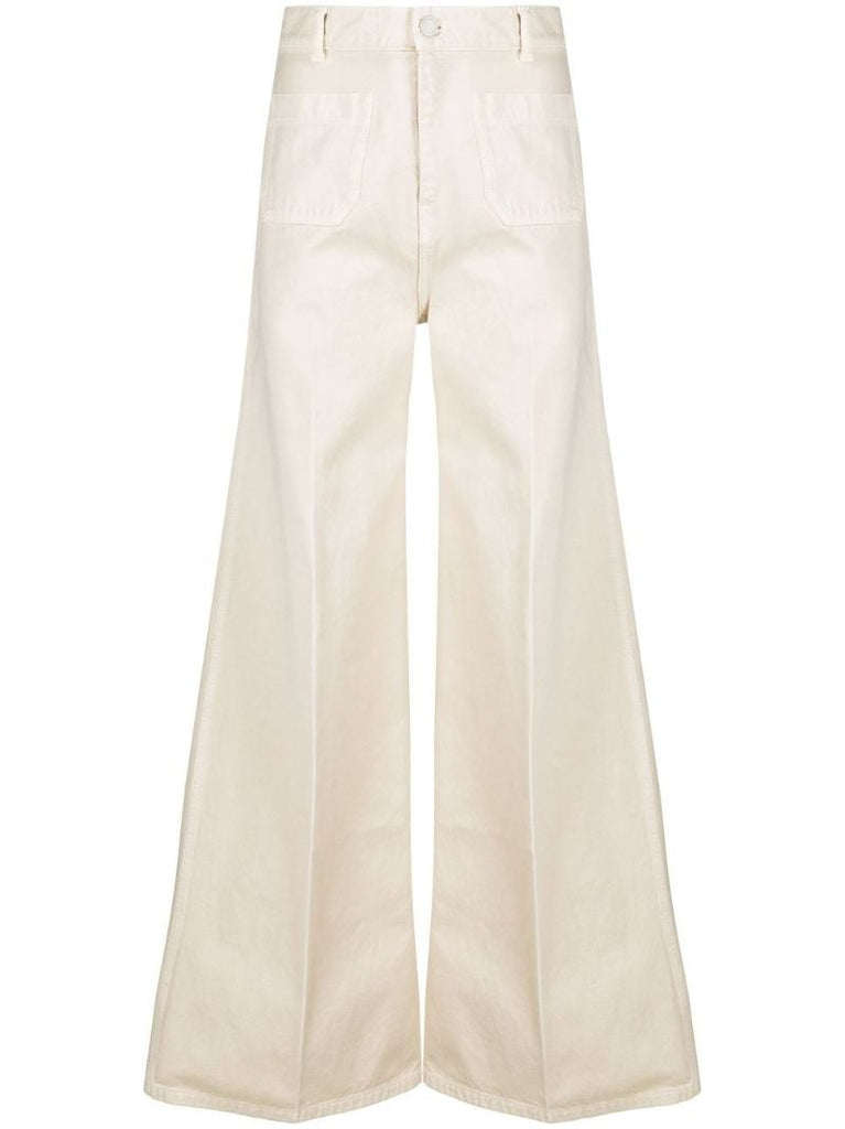 Neutral Wide-leg Denim Jeans