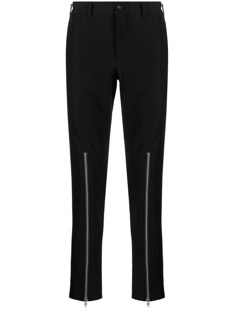 Black Zip-up Skinny Trousers