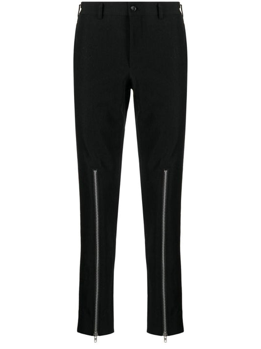 Black Zip-up Skinny Trousers