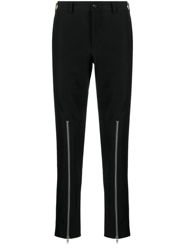Black Zip-up Skinny Trousers