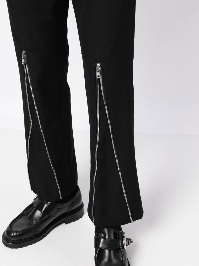 Black Zip-up Skinny Trousers