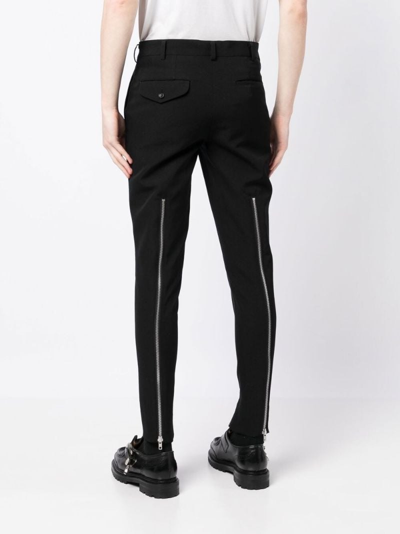 Black Zip-up Skinny Trousers