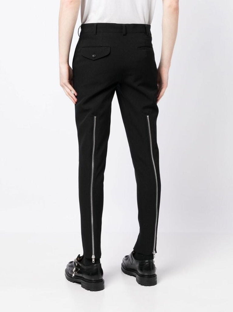 Black Zip-up Skinny Trousers