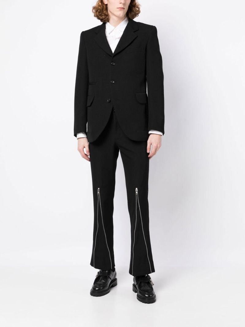 Black Zip-up Skinny Trousers