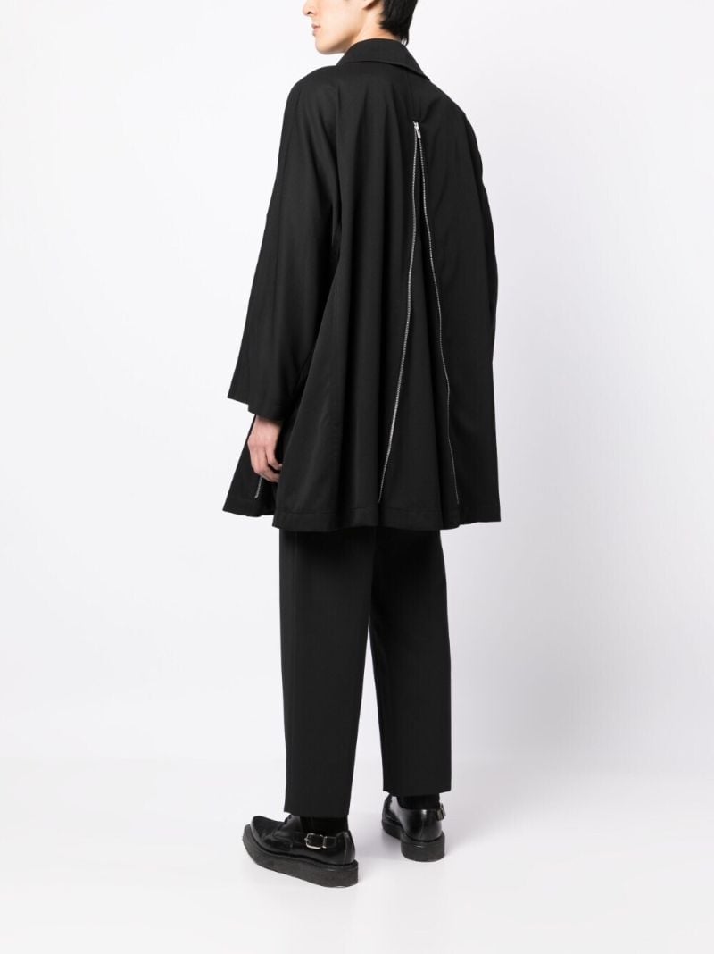 Black Double Breasted Wool Coat
