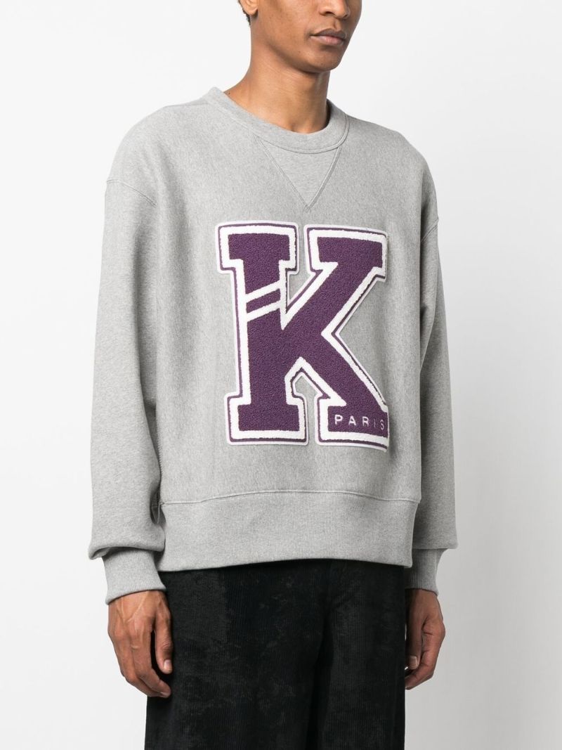 Grey Varsity Crew Neck Sweatshirt