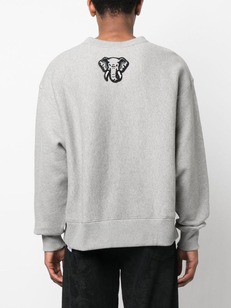 Grey Varsity Crew Neck Sweatshirt